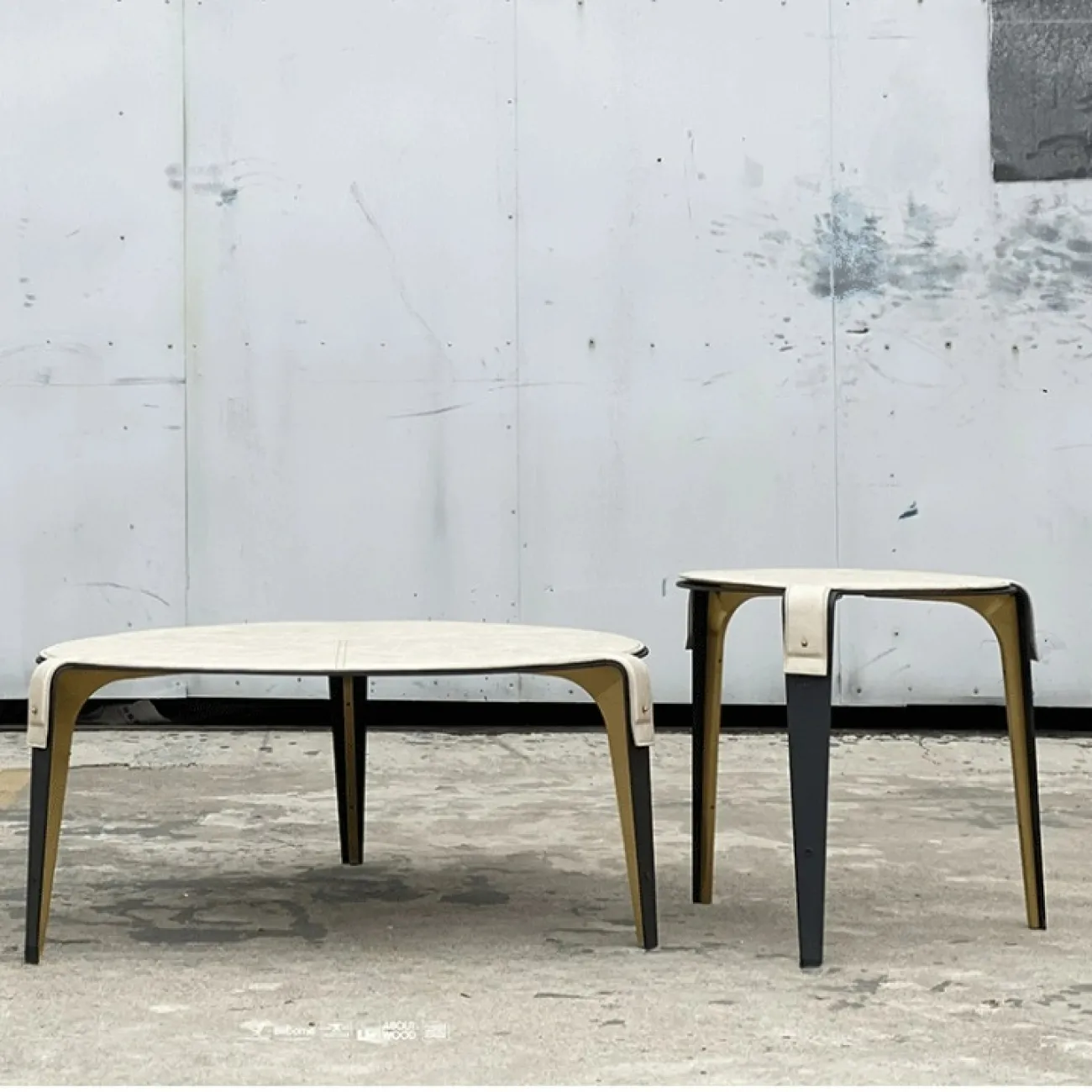 Оригинальный журнальный столик Yanshe с кожаной столешницей JS39017-32