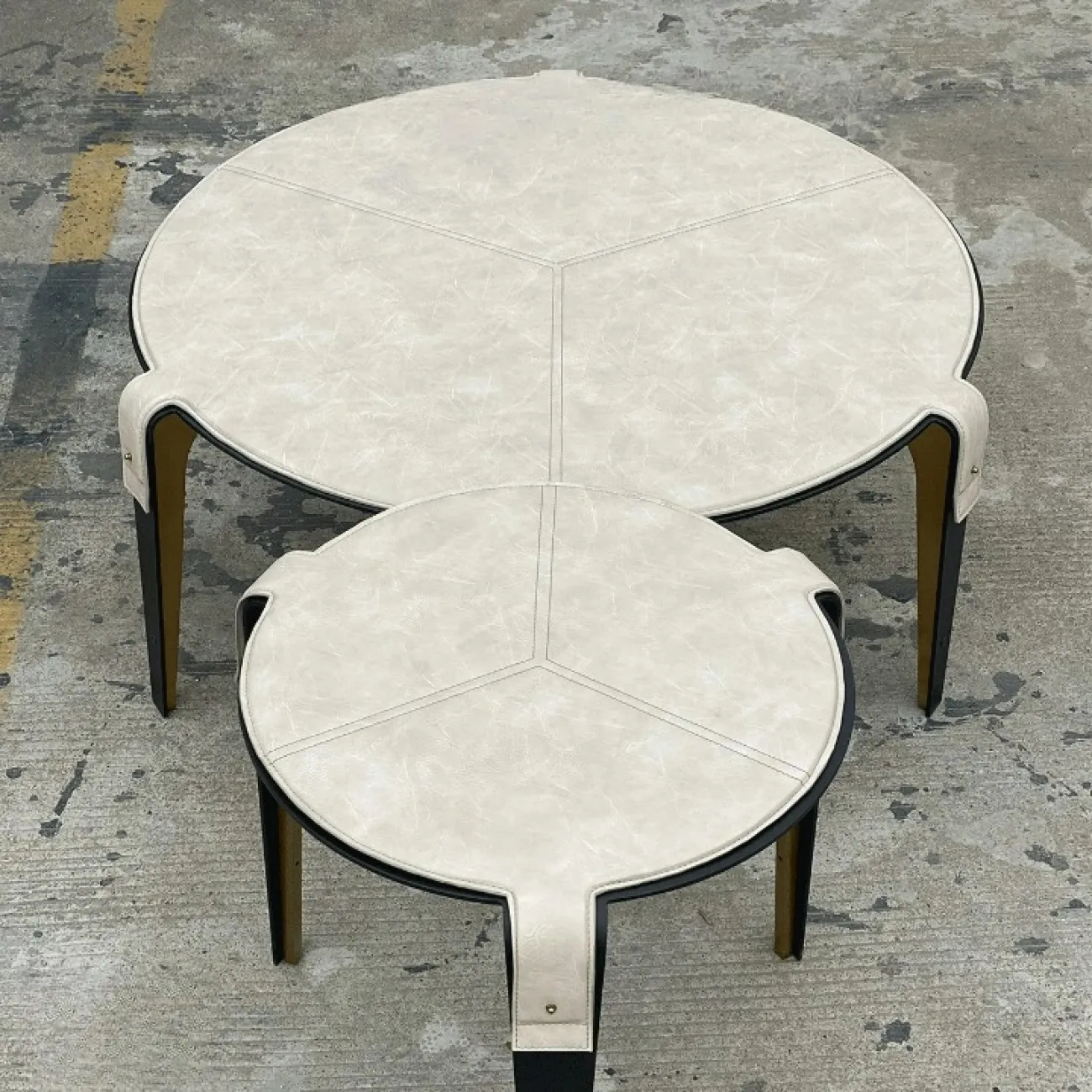 Оригинальный журнальный столик Yanshe с кожаной столешницей JS39017-32