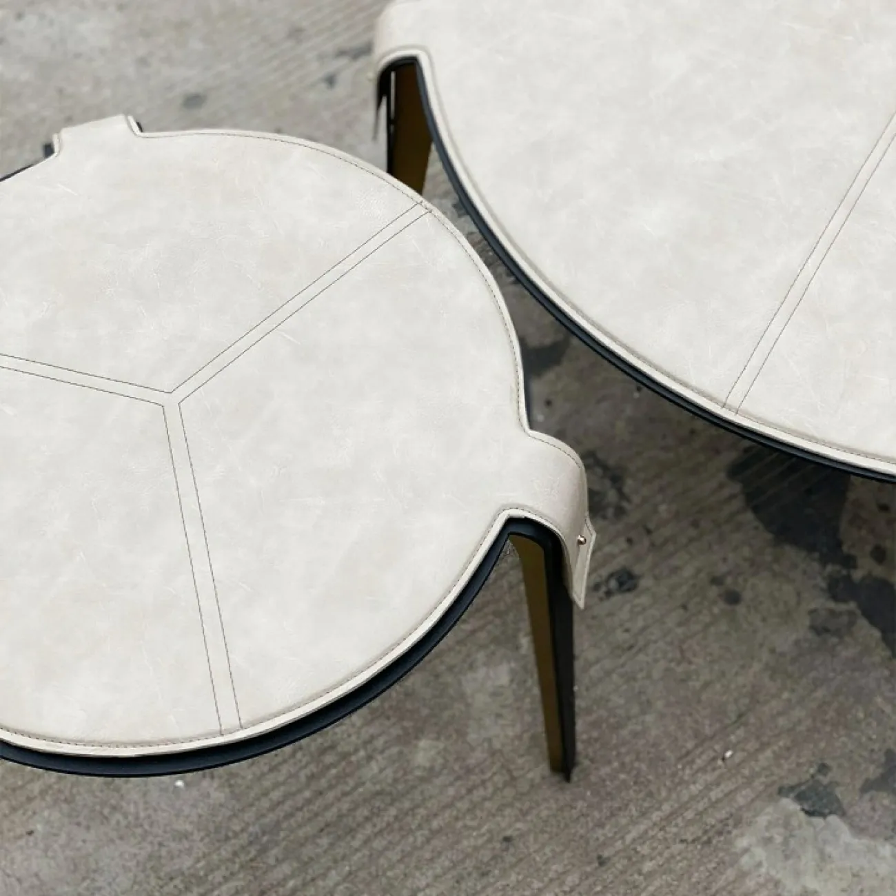 Оригинальный журнальный столик Yanshe с кожаной столешницей JS39017-32