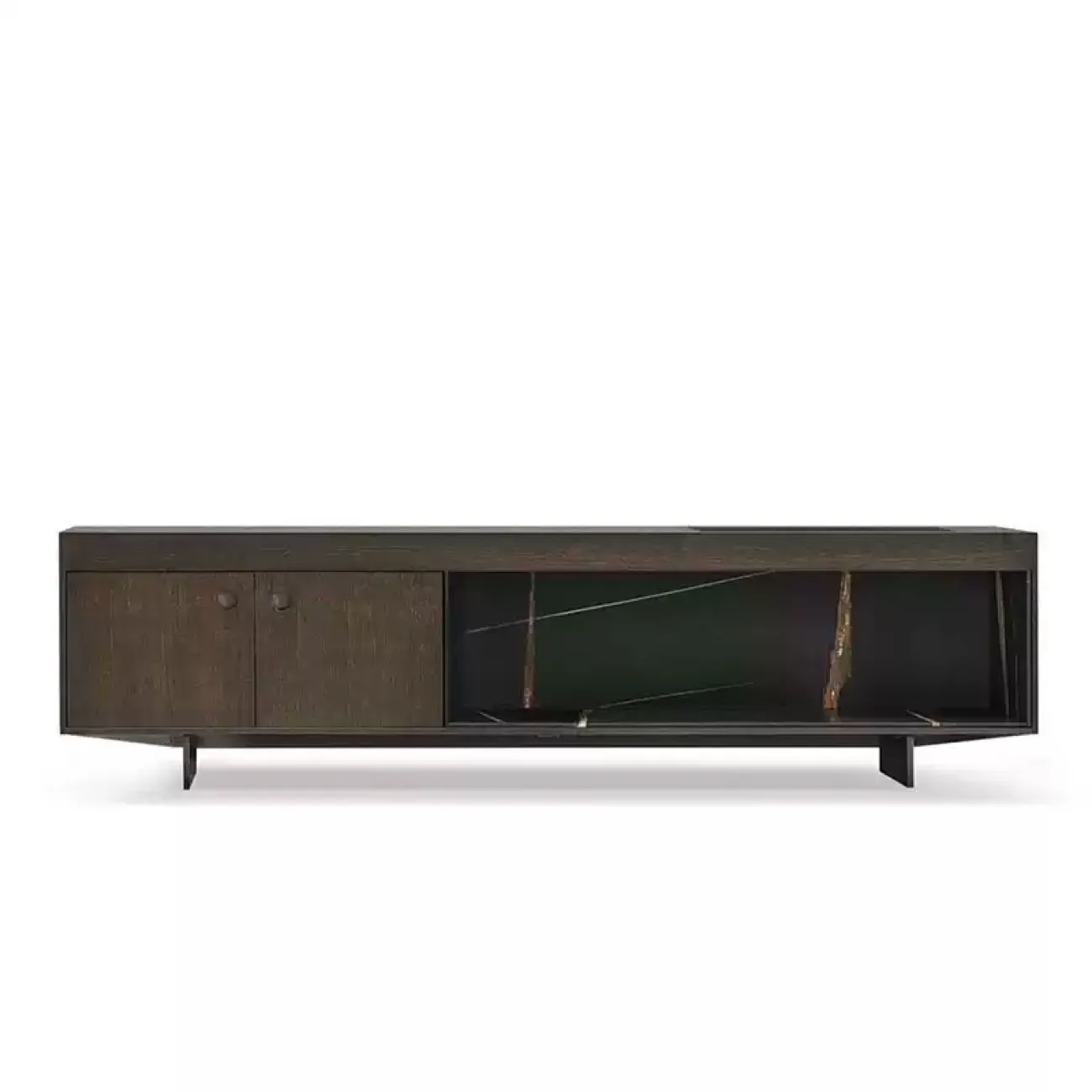 Современная тумба под телевизор Yanshe из чёрного ореха TB39021-32