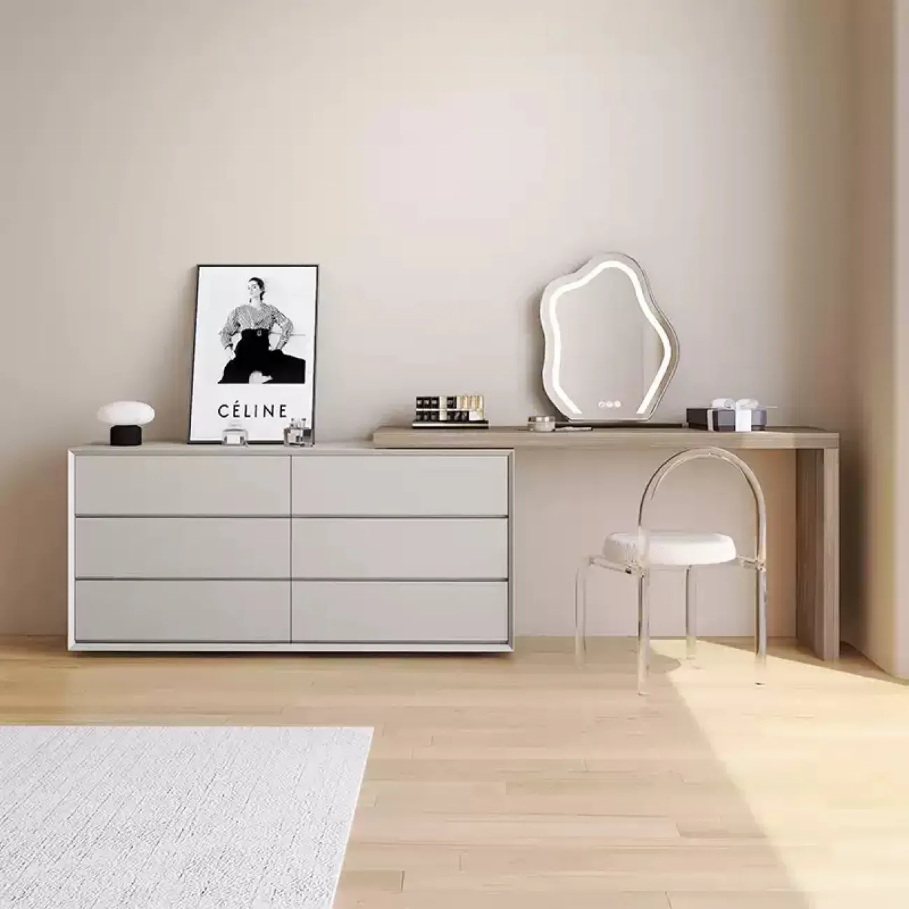 Удобный туалетный столик Haotai из дерева TS39027-32