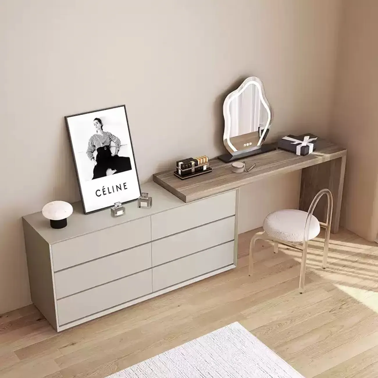 Удобный туалетный столик Haotai из дерева TS39027-32