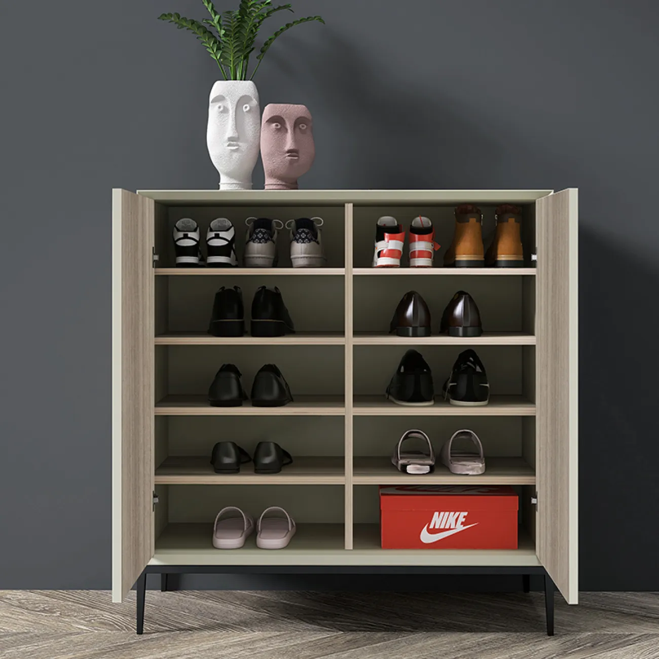 Удобный обувной шкаф Haotai от LaLume  из дерева OS39028-32