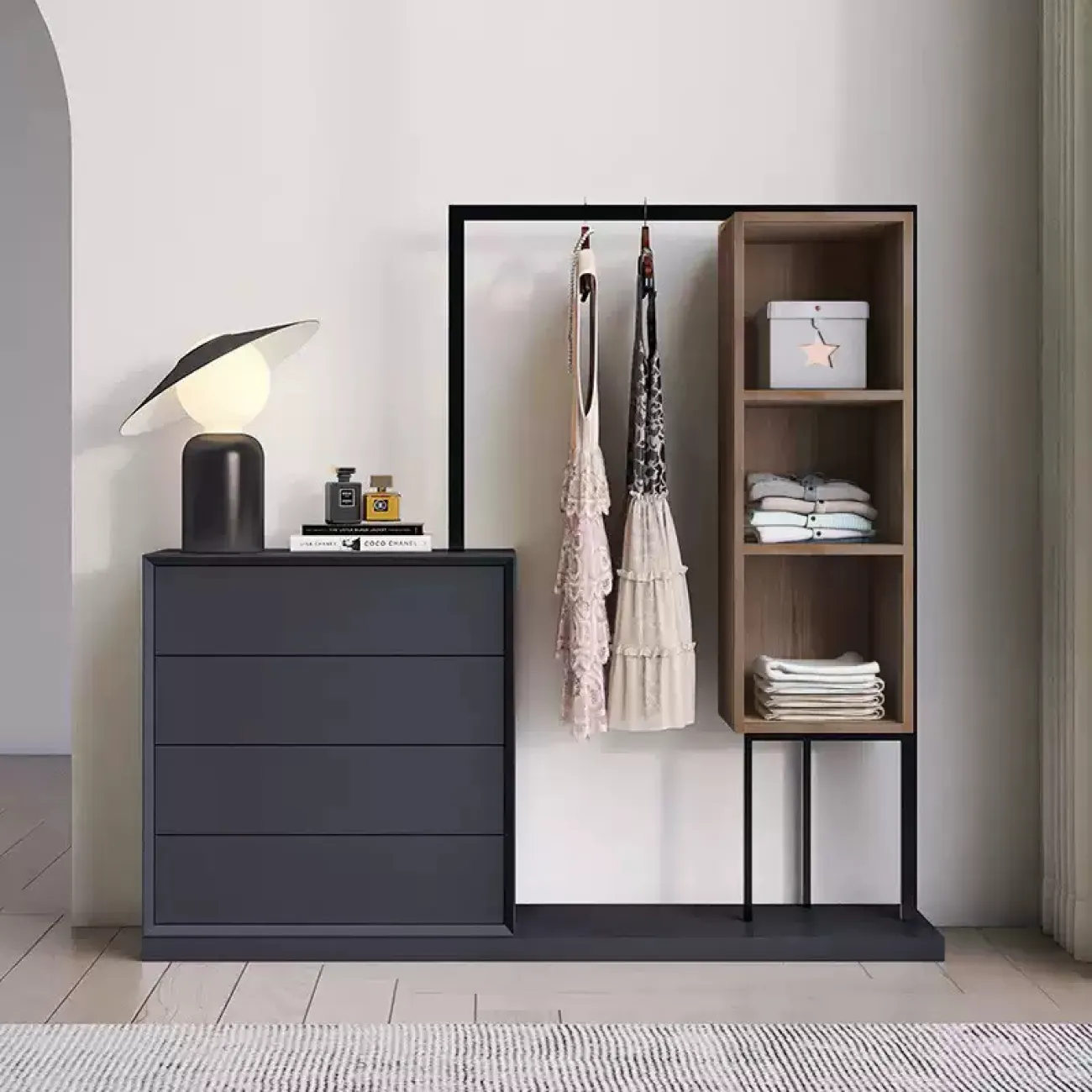 Стильный открытый шкаф Haotai в широкой цветовой палитре SH39030-32