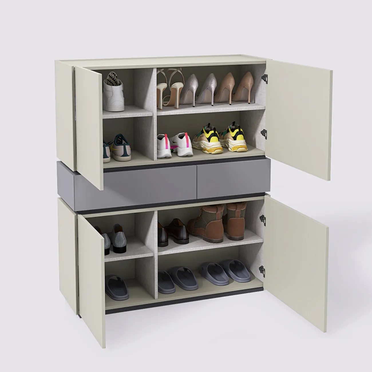 Удобный обувной шкаф Haotai от LaLume из дерева OS39037-32