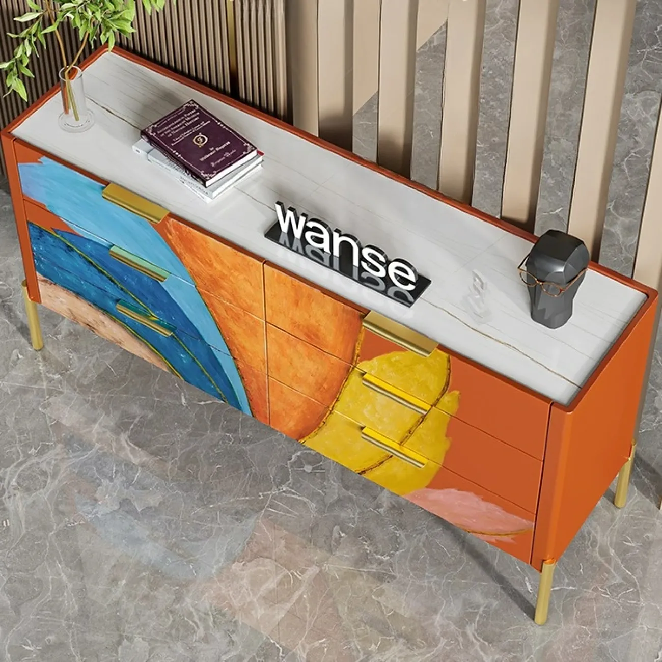 Художественный комод Wanse из дерева KD39039-32 Художественный комод Wanse из дерева KD39039-32