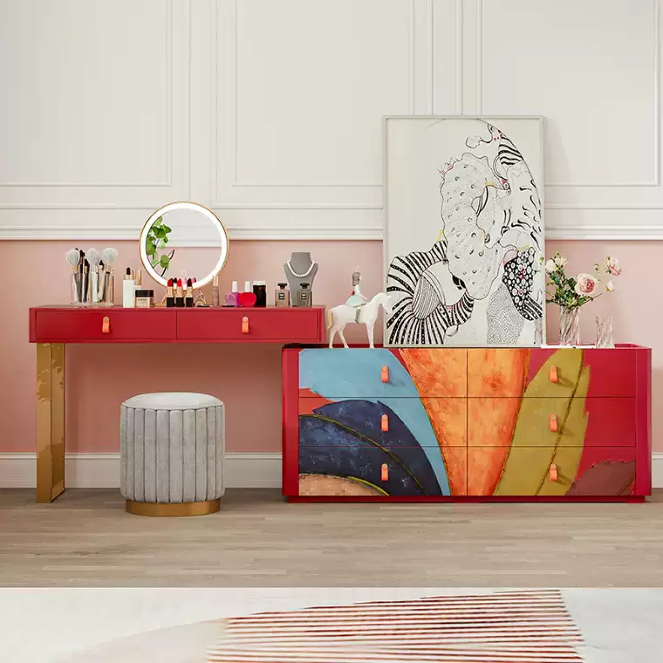 Художественный комод Wanse из дерева KD39039-32 Художественный комод Wanse из дерева KD39039-32