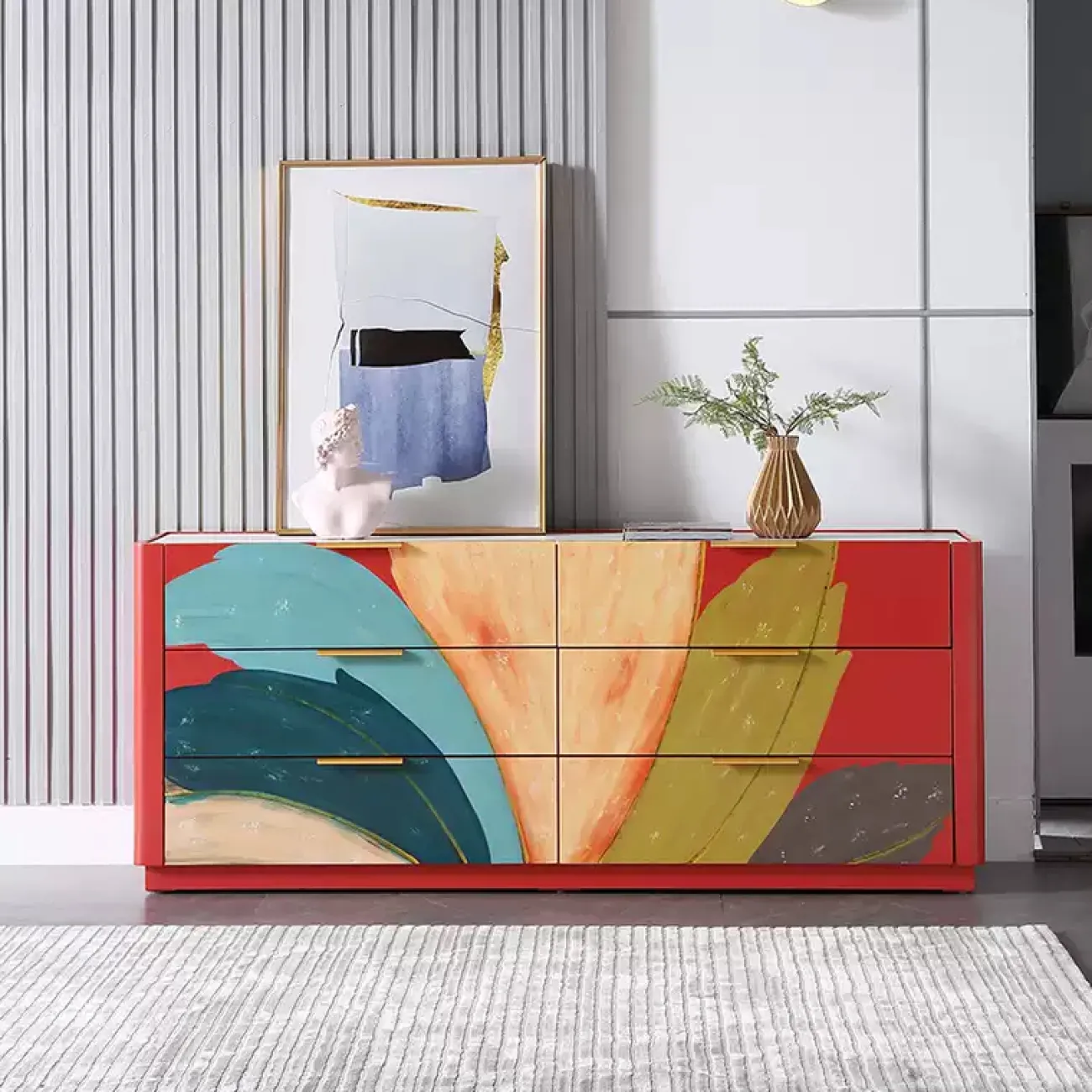 Художественный комод Wanse из дерева KD39039-32 Художественный комод Wanse из дерева KD39039-32