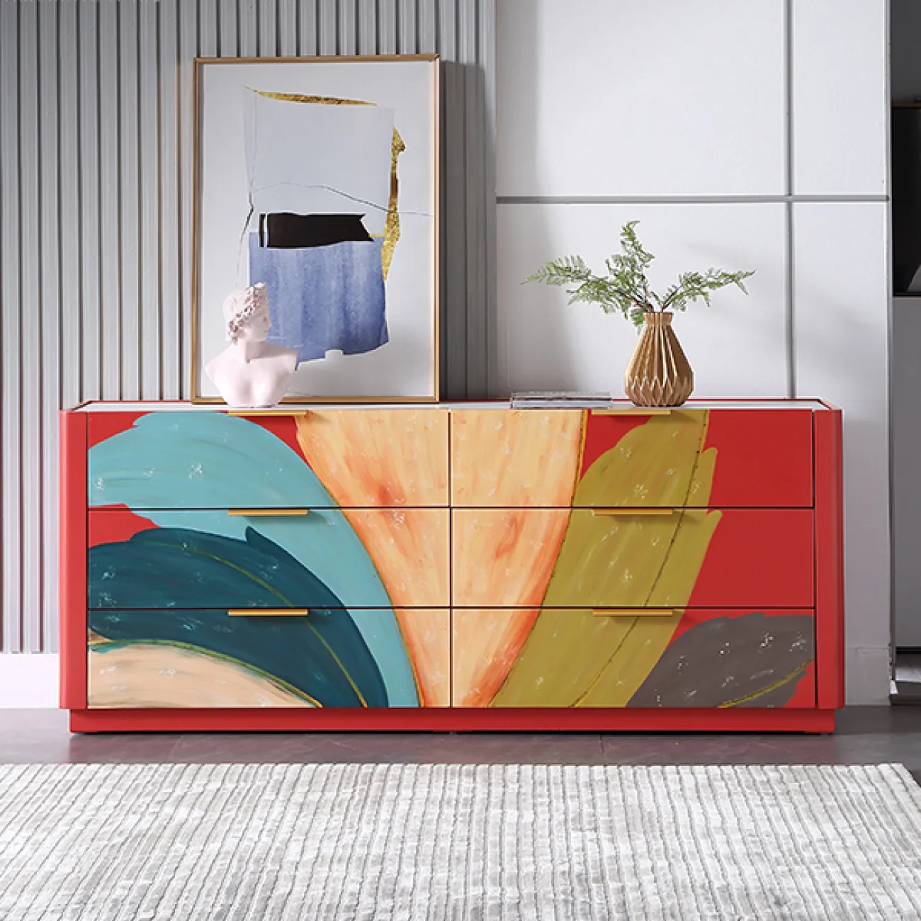 Художественный комод Wanse из дерева KD39041-32