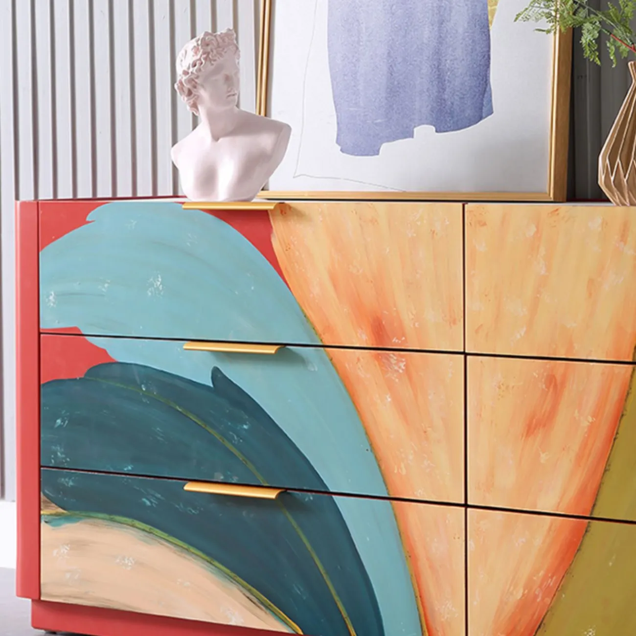 Художественный комод Wanse из дерева KD39041-32