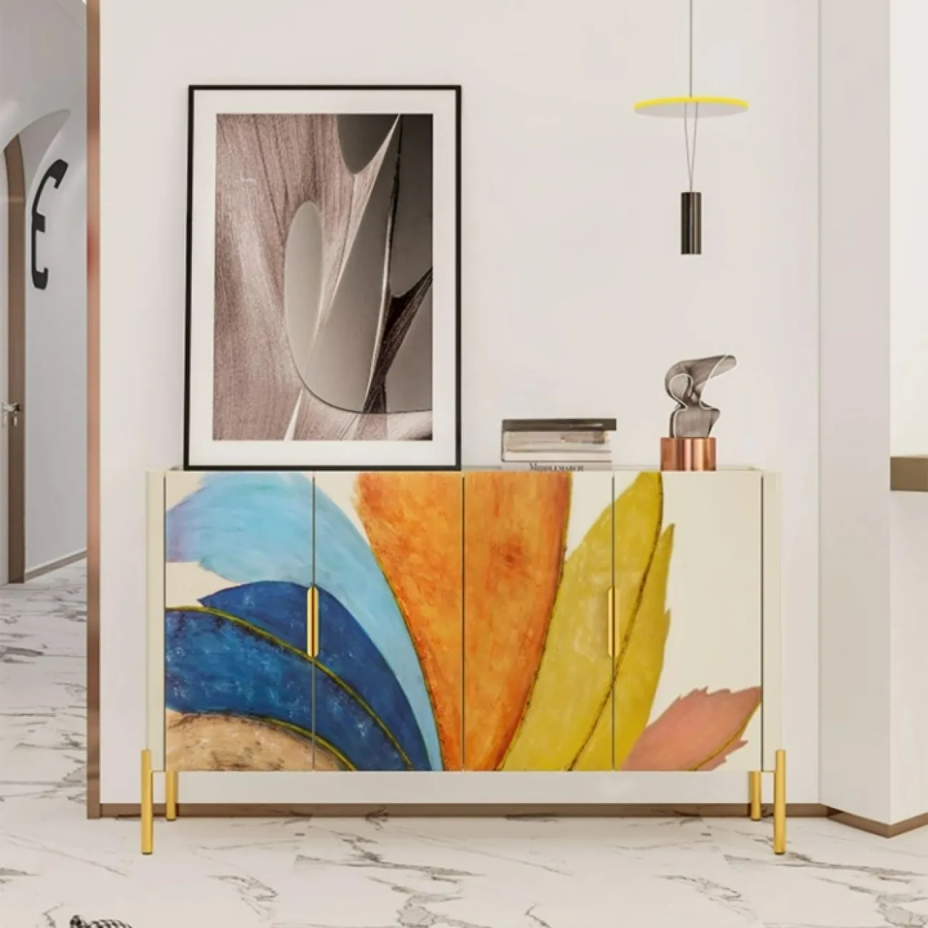 Художественный комод Wanse из дерева KD39043-32