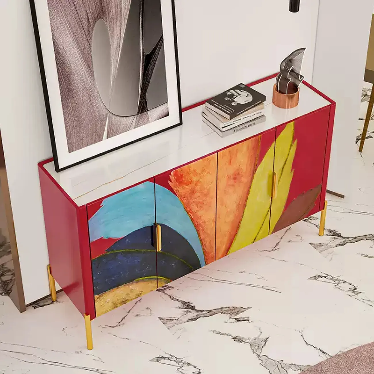 Художественный комод Wanse из дерева KD39043-32