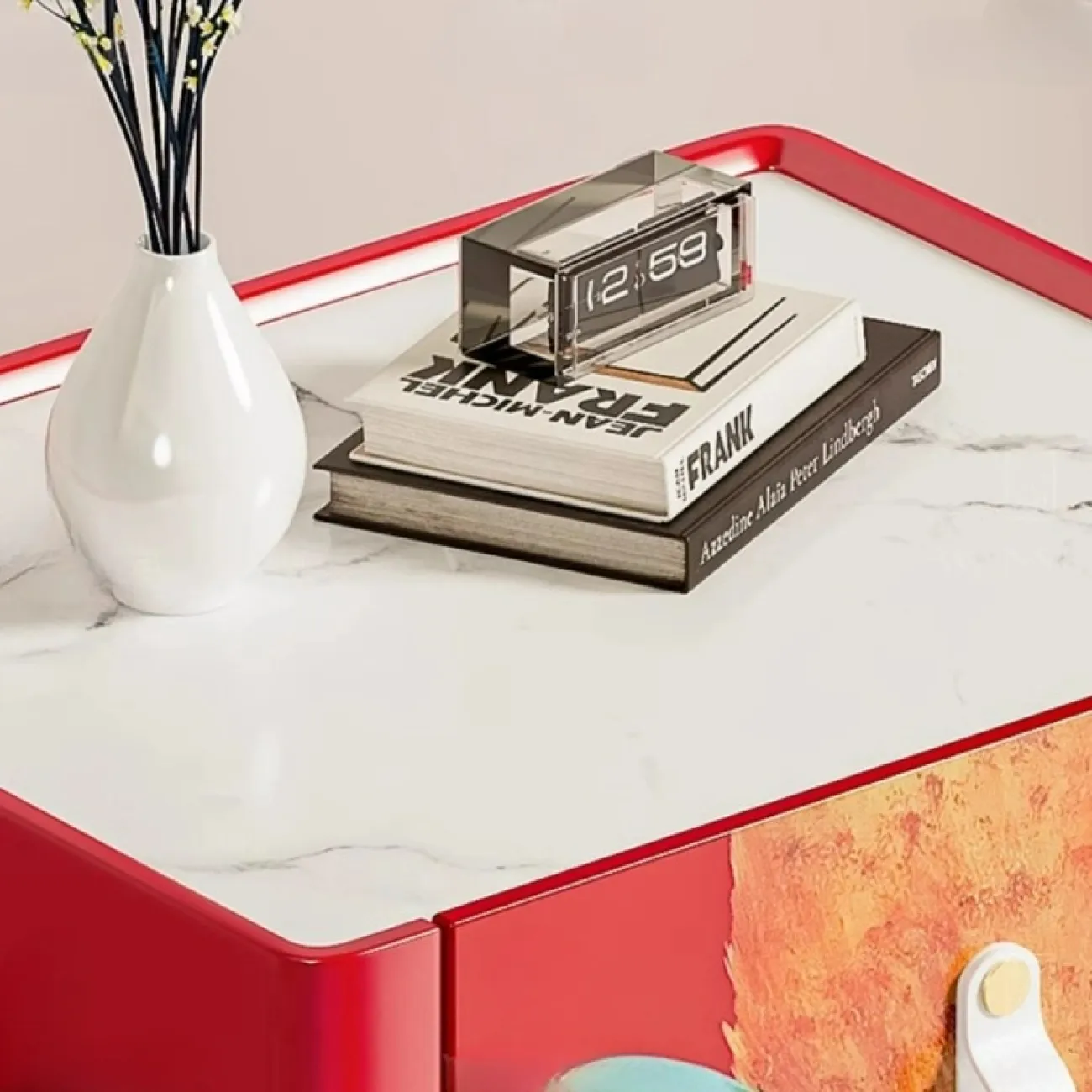 Яркая прикроватная тумбочка Wanse из дерева TB39047-32