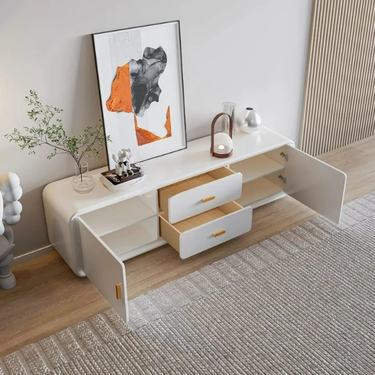 Дизайнерская тумба под телевизор "Клоун" Wanse из дерева TB39049-32