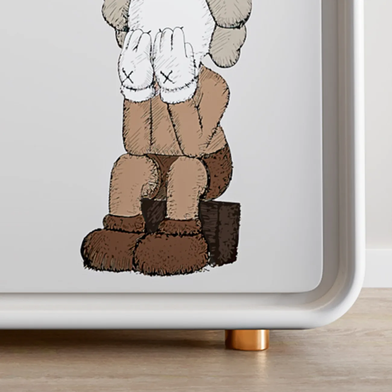 Дизайнерская тумба под телевизор "Клоун" Wanse из дерева TB39049-32