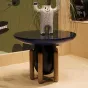 Необычный журнальный столик MSFN из стали и стекла JS39051-32