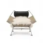 Оригинальное кресло шезлонг MFSN с меховой накидкой KR39059-32