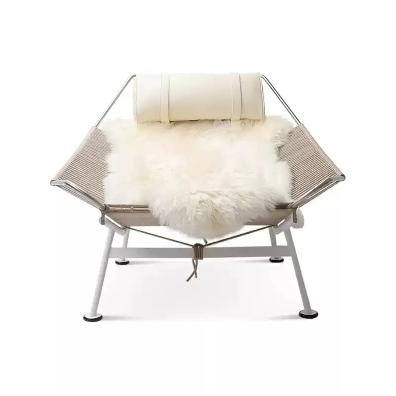 Оригинальное кресло шезлонг MFSN с меховой накидкой KR39059-32