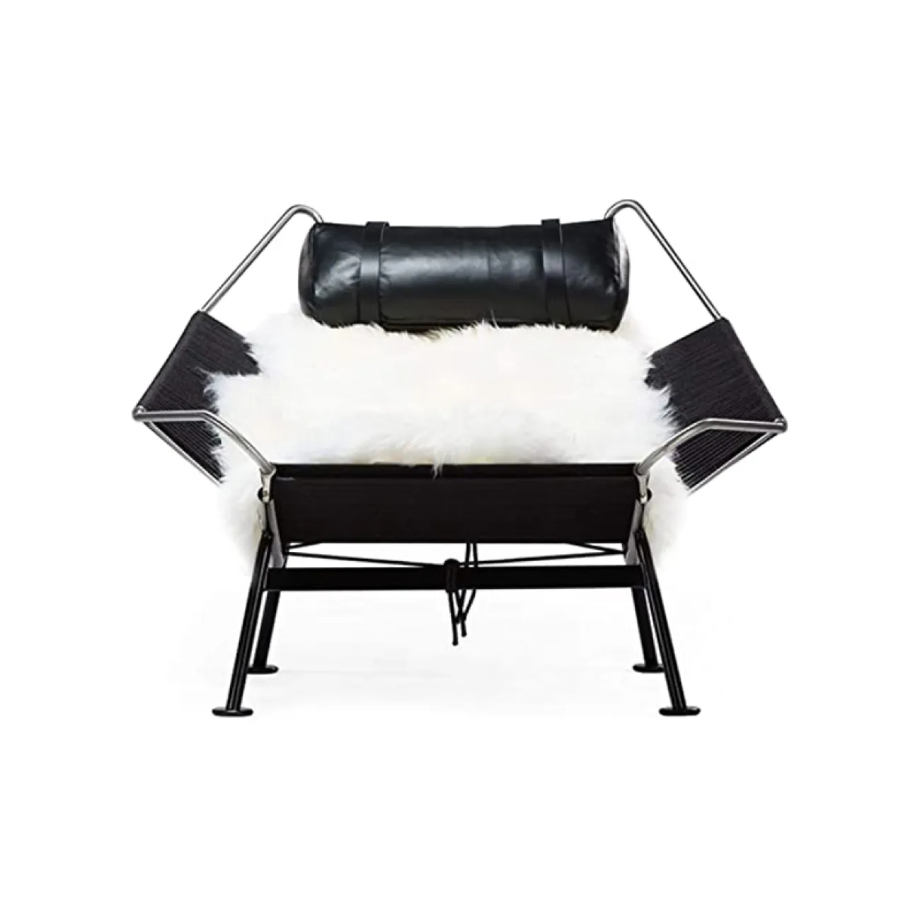 Оригинальное кресло шезлонг MFSN с меховой накидкой KR39059-32