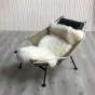 Оригинальное кресло шезлонг MFSN с меховой накидкой KR39059-32