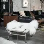 Оригинальное кресло шезлонг MFSN с меховой накидкой KR39059-32
