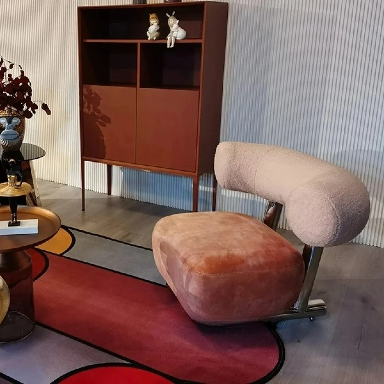  Элегантное кресло MSFN  из стали и текстиля KR39060-32