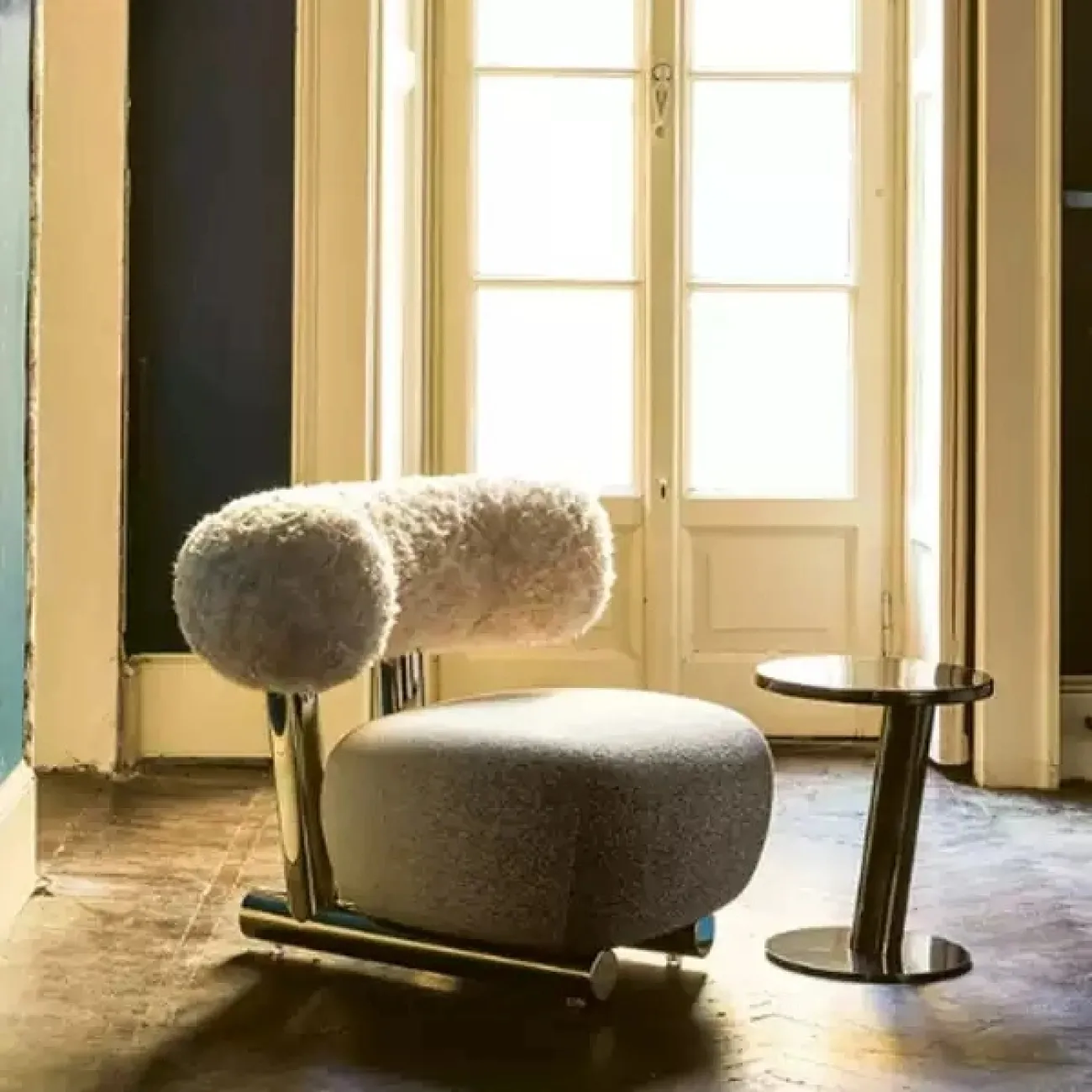  Элегантное кресло MSFN  из стали и текстиля KR39060-32