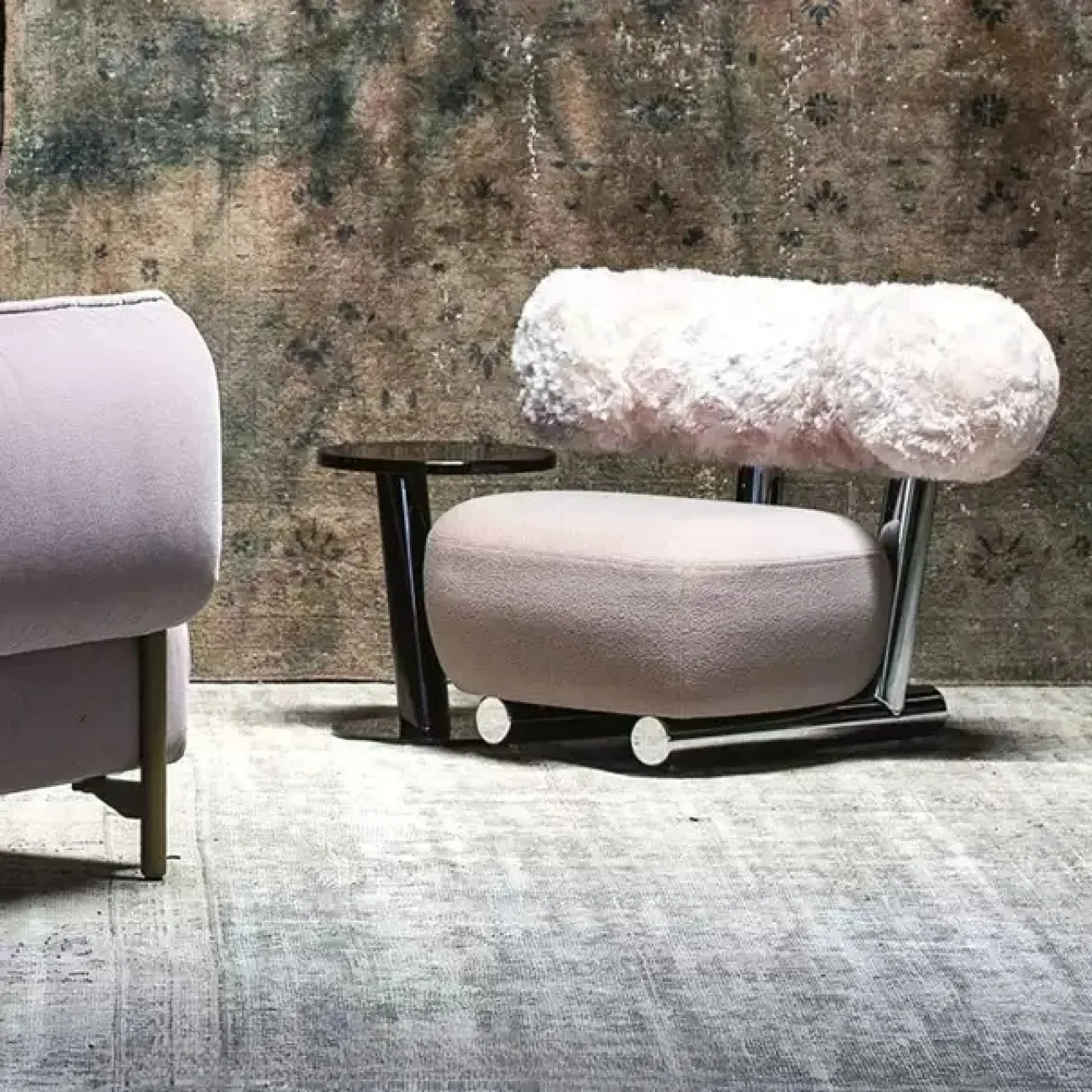  Элегантное кресло MSFN  из стали и текстиля KR39060-32