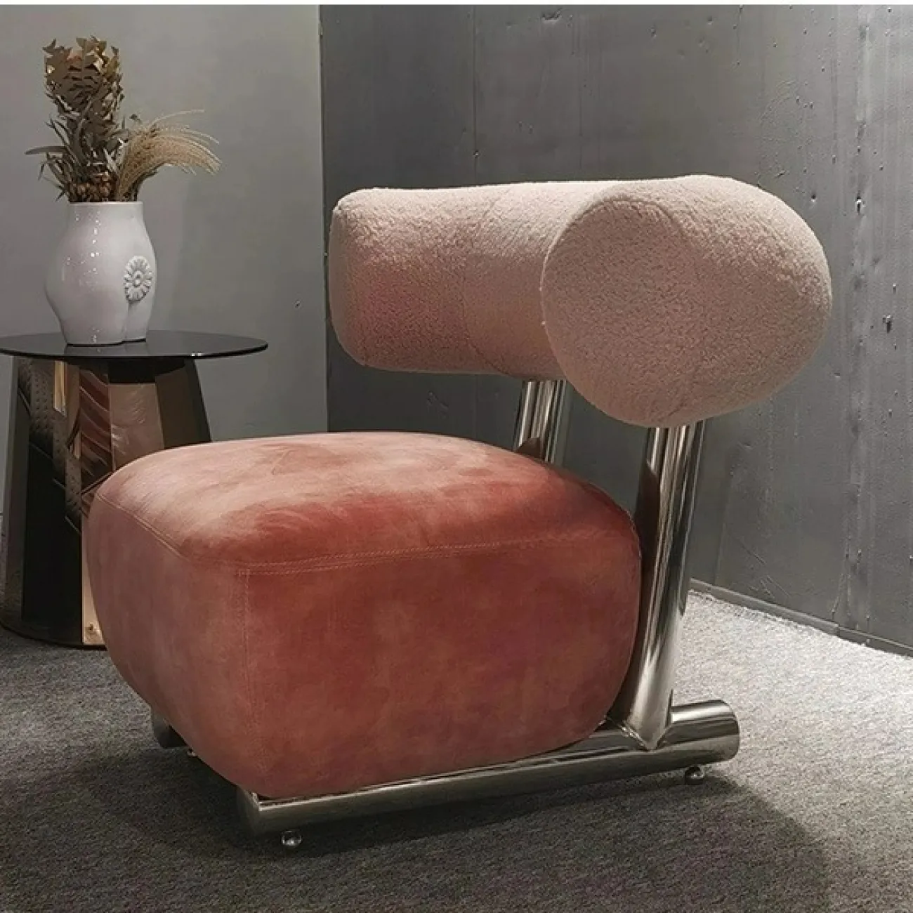  Элегантное кресло MSFN  из стали и текстиля KR39060-32