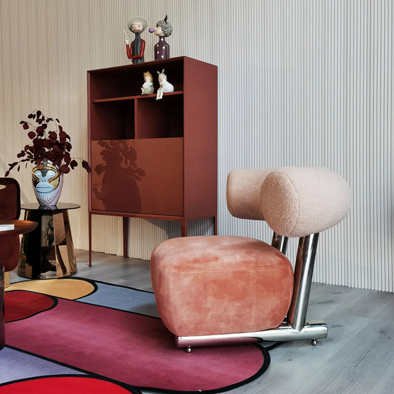  Элегантное кресло MSFN  из стали и текстиля KR39060-32