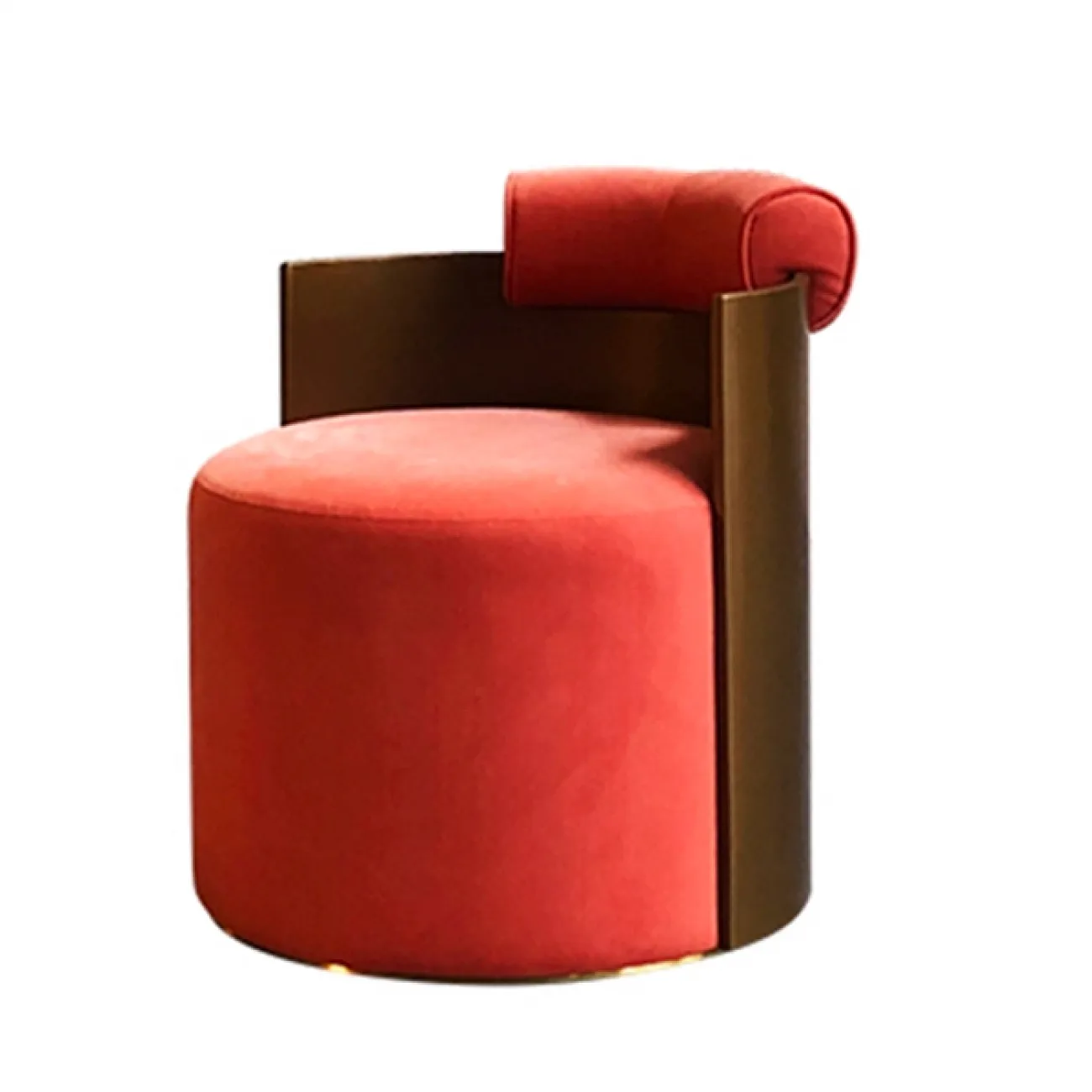 Стильное кресло MSFN от LaLume из металла и фланели KR39068-32
