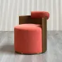 Стильное кресло MSFN от LaLume из металла и фланели KR39068-32