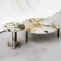 Изящный журнальный столик CJ Originality с мраморной столешницей JS39077-32