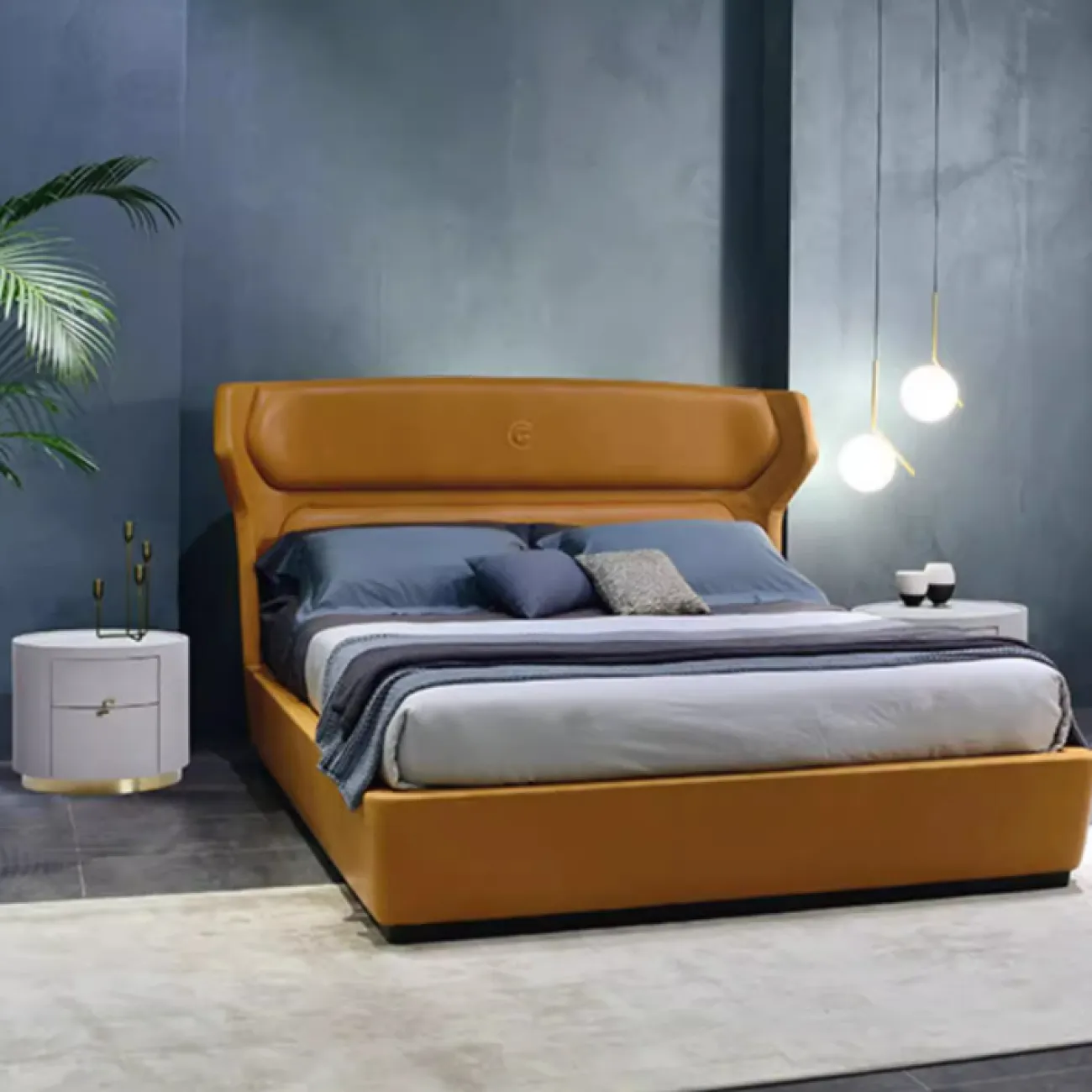 Стильная прикроватная тумба CJ Originality со столешницей из мрамора PT39089-32