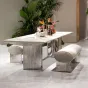 Стильный обеденный стол CJ Originality от LaLume со столешницей из мрамора OS39093-32