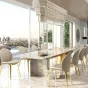 Стильный обеденный стол CJ Originality от LaLume со столешницей из мрамора OS39093-32