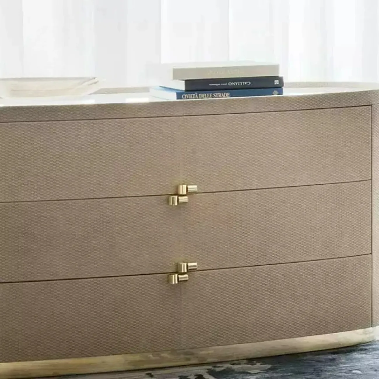 Элегантный комод CJ Originality от LaLume с мраморной столешницей KD39094-32