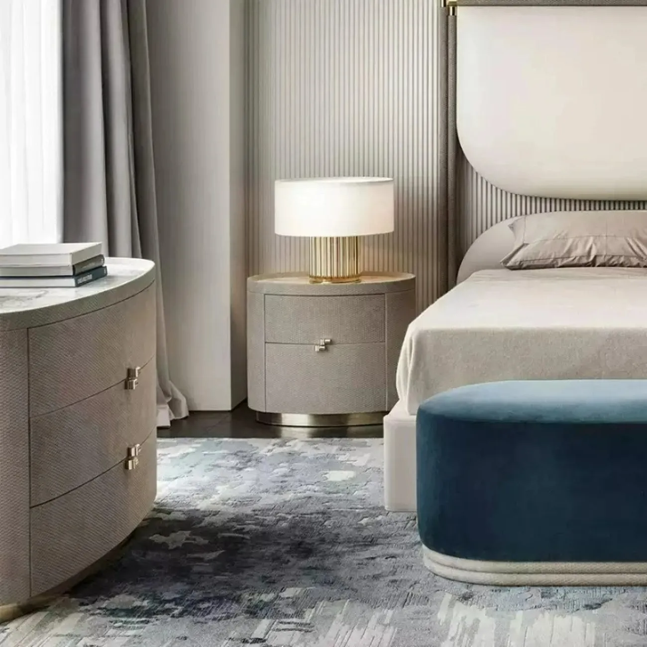 Элегантный комод CJ Originality от LaLume с мраморной столешницей KD39094-32