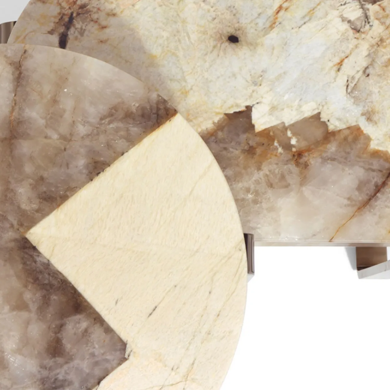 Миниатюрный журнальный столик CJ Originality из стали и мрамора JS39095-32