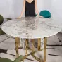Крутящийся обеденный стол CJ Originality от LaLume со столешницей из мрамора OS39102-32