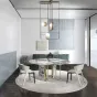 Крутящийся обеденный стол CJ Originality от LaLume со столешницей из мрамора OS39102-32
