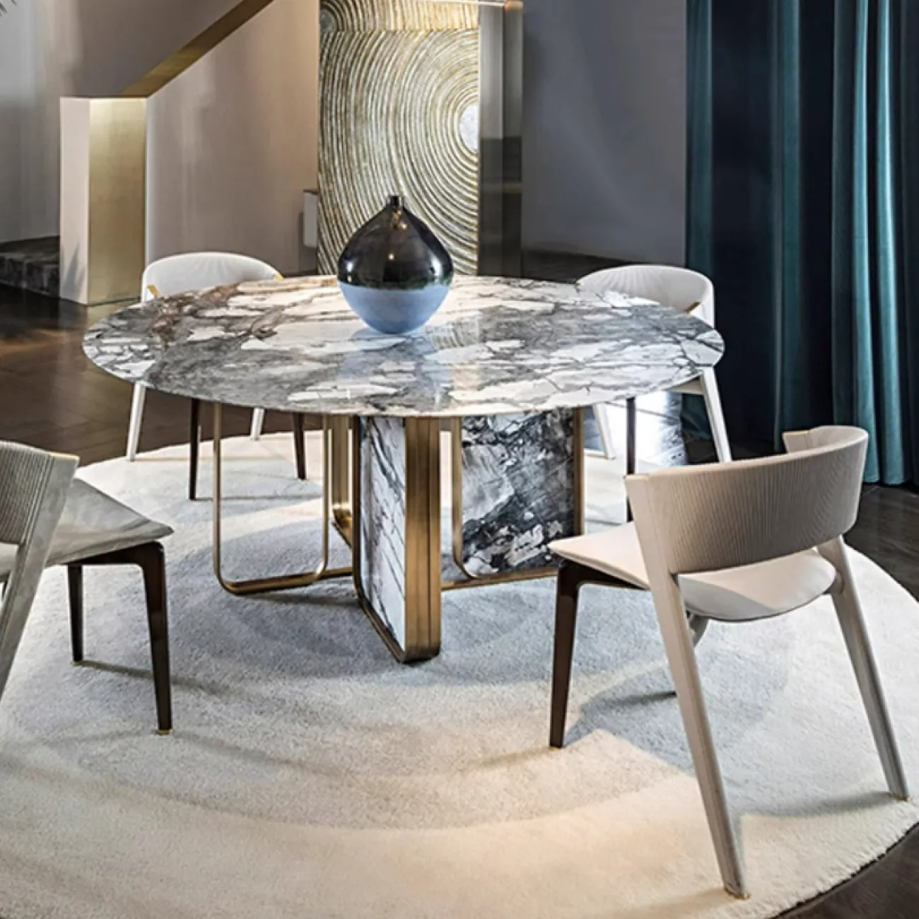 Комплект удобных обеденных стульев CJ Originality из стали и текстиля ST39103-32