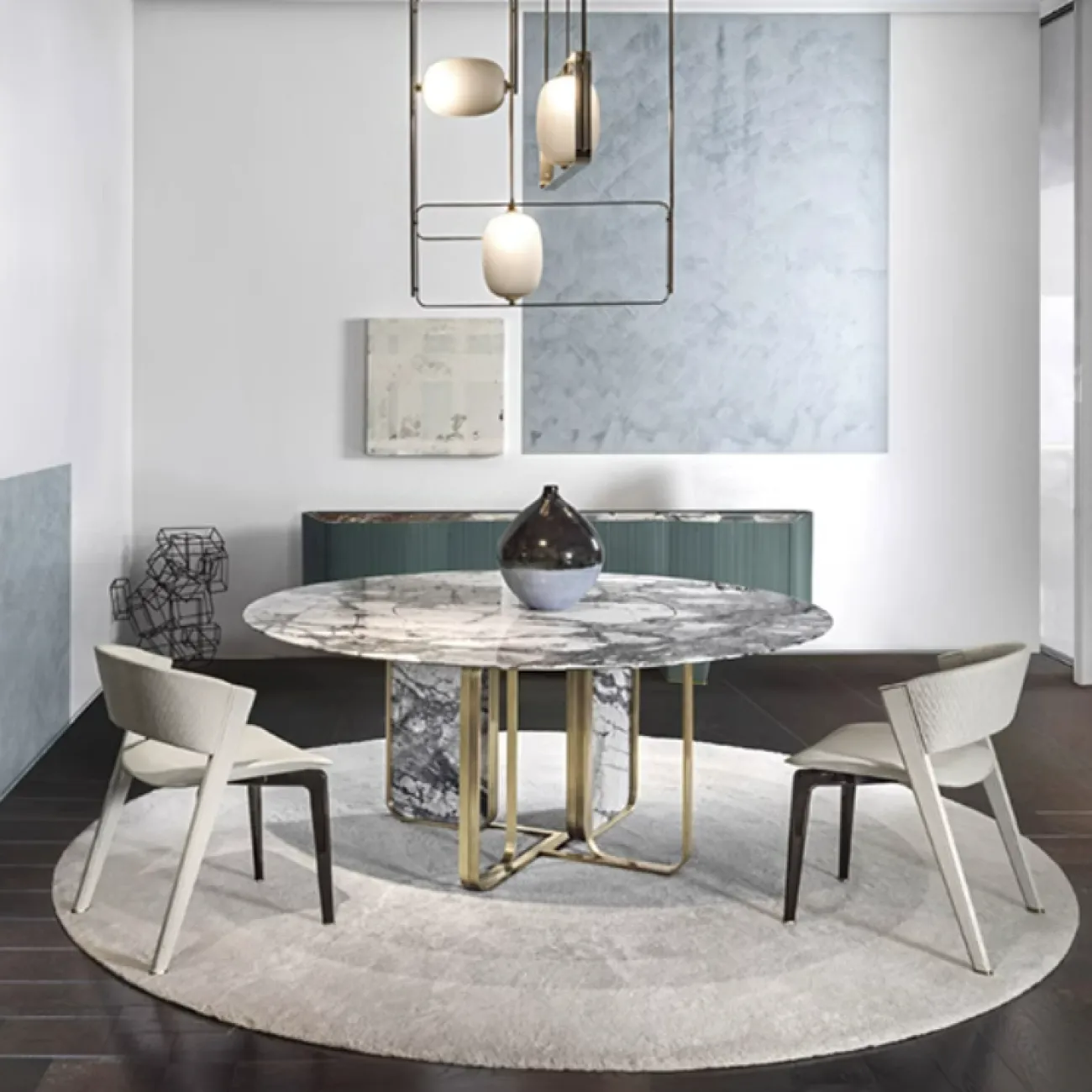 Комплект удобных обеденных стульев CJ Originality из стали и текстиля ST39103-32