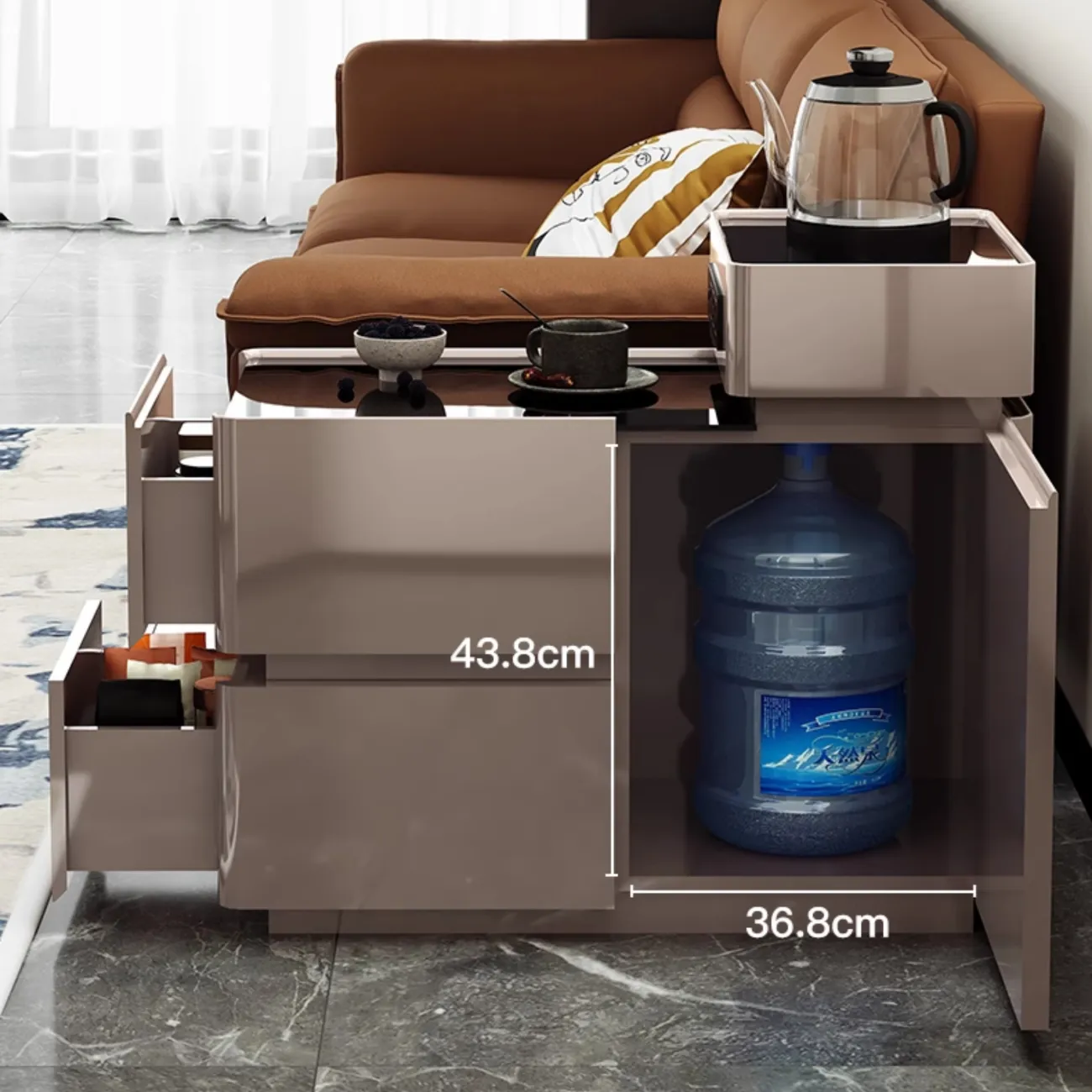 Стильный журнальный столик Yuhao с функциональным блоком JS39112-32