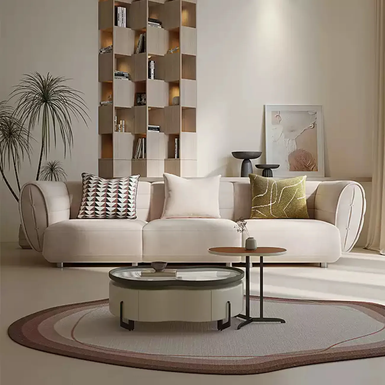 Элегантный диван Yuhao от LaLume из кожи, экокожи или текстиля DV39117-32