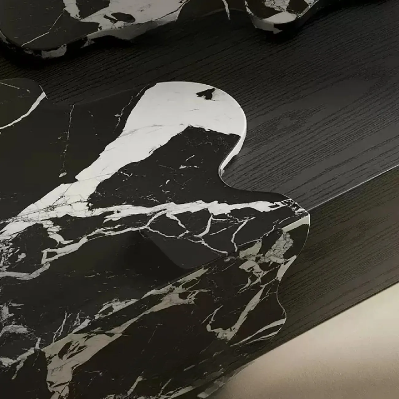 Стильный журнальный столик Yuhao с мраморной столешницей JS39118-32 Стильный журнальный столик Yuhao с мраморной столешницей JS39118-32