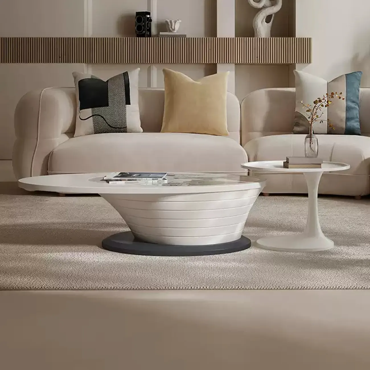 Стильные журнальные столики Yuhao со столешницей из мрамора или стекла JS39126-32