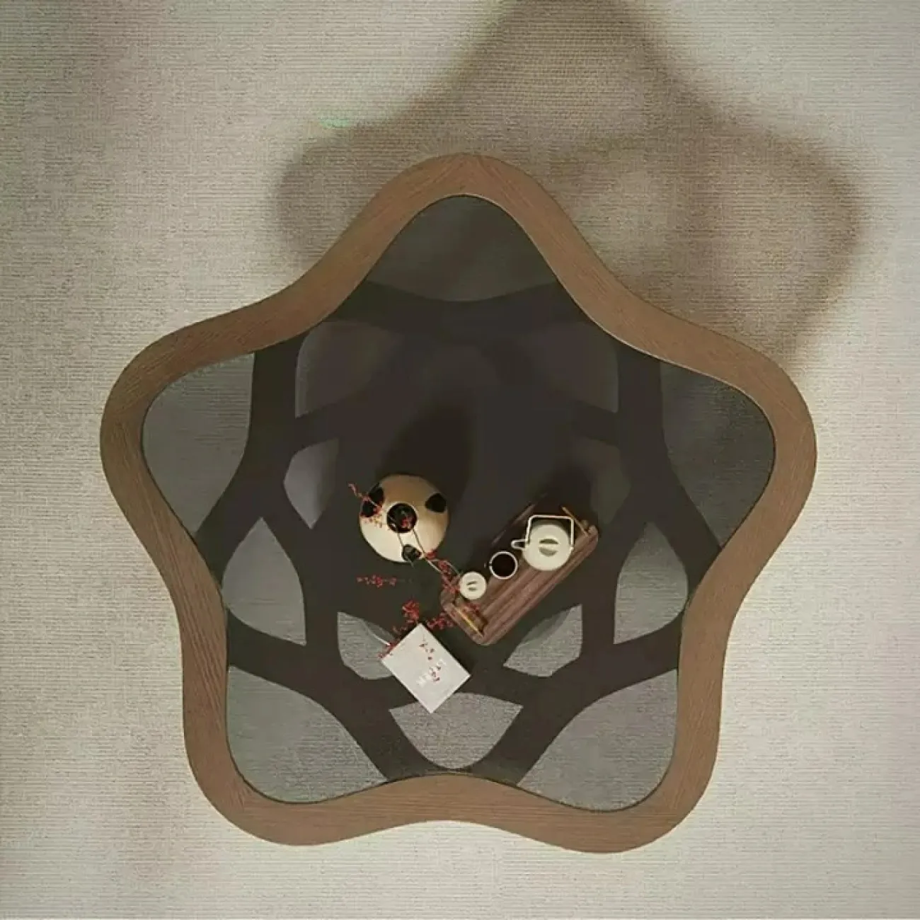 Стильный журнальный столик Yuhao из дерева и закалённого стекла JS39128-32