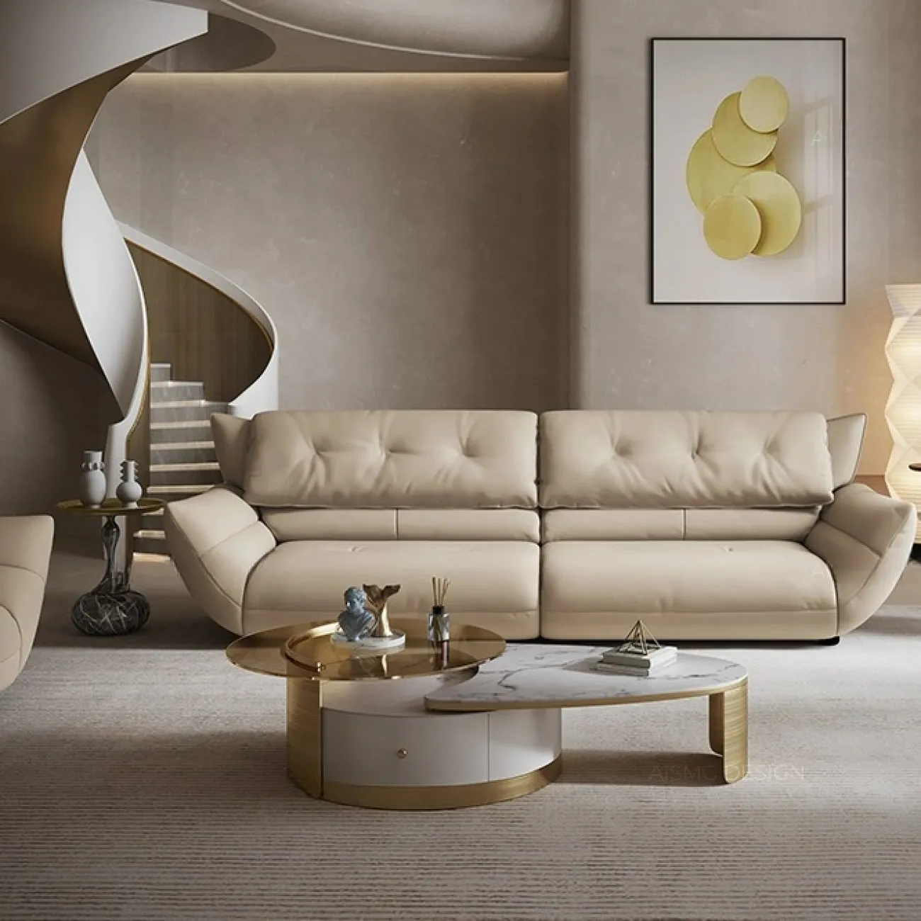 Элегантный журнальный столик Yuhao из стали JS39131-32