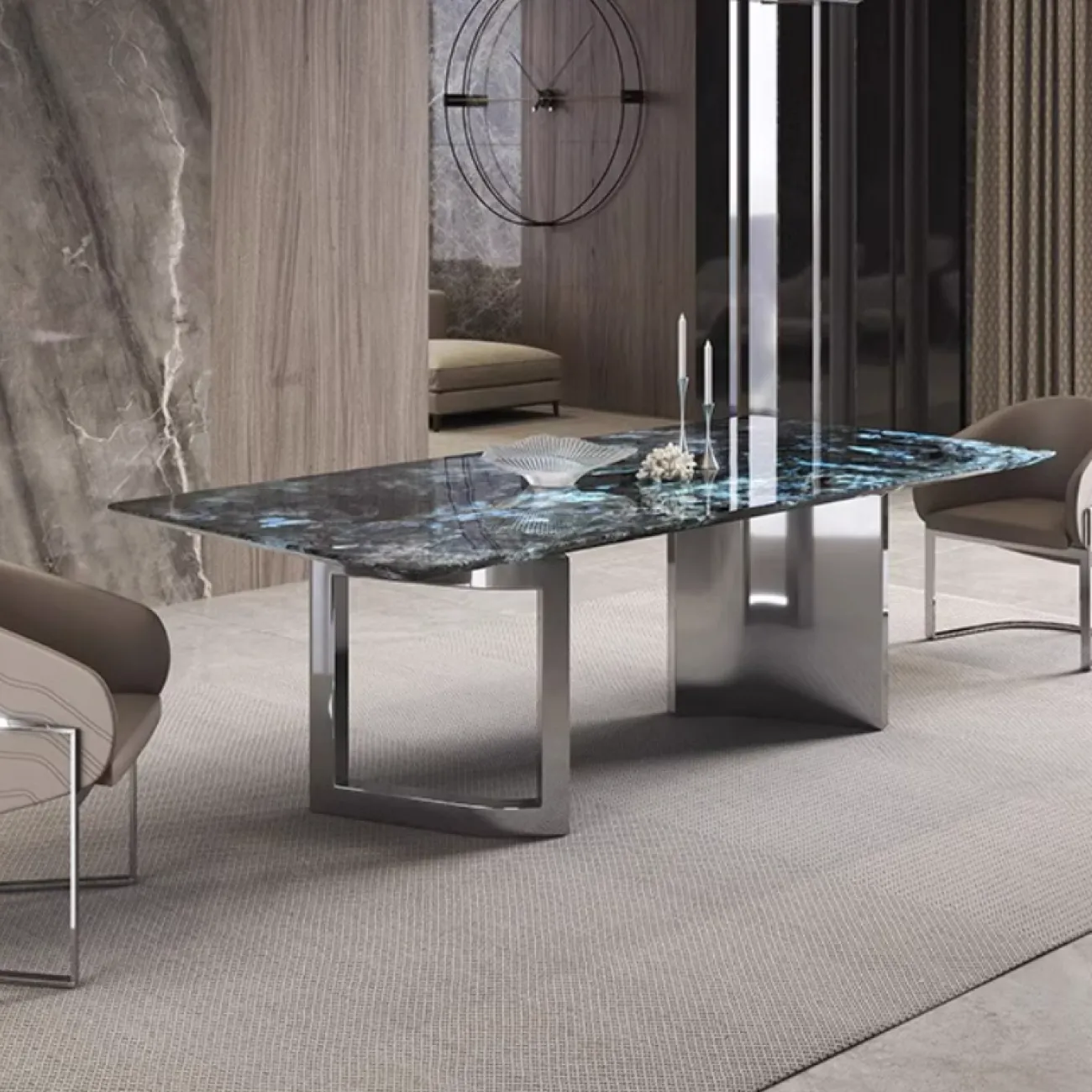 Роскошный обеденный стол AOSAI из мрамора OS39141-32